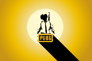 Pubg墙纸 最小极简主义 黄色背景 绝地求生4K游戏壁纸