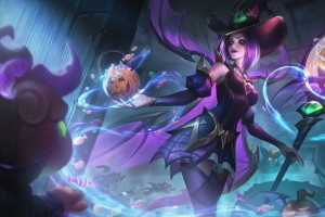 4k 英雄联盟 lol 诡术妖姬 魅惑女巫 乐芙兰 万圣节 电脑 壁纸 高清