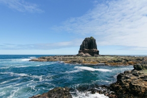 海岸 岩石 海 水 波浪 4k壁纸 3840x2160