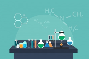 清新风格的化学实验素材背景