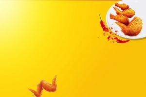 创新美味鸡翅美食海报