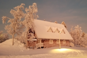 自然风光夜晚雪景