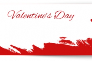 Valentine's Day情人节红色爱心蜡烛海报背景