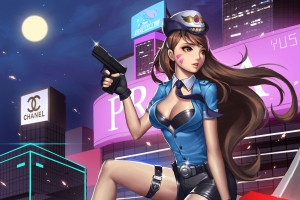 dva,衬衫,裤袜,警察,警察制服,手机壁纸