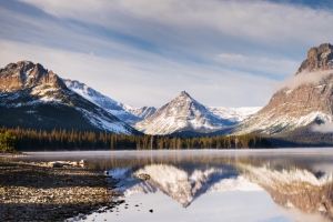 寂静的湖3440x1440风景壁纸