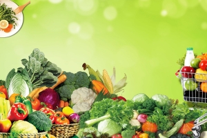 农家新鲜蔬菜市场广告海报背景素材