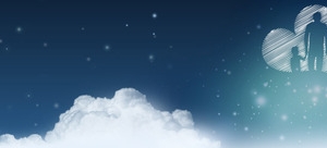 蓝天星空白云电商海报