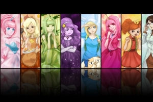 冒险的公主Adventure Time Princesses 3840x1080壁纸