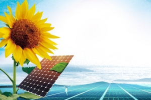 太阳能电站电池板环保能源海报背景素材