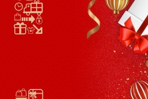 圣诞节礼盒文艺小清新红色banner