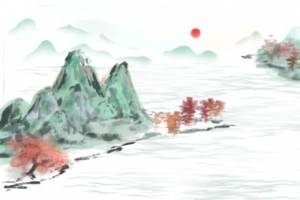 中国风风格山水画