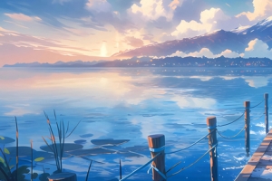 山的那边 桥 3840x1080双屏风景壁纸