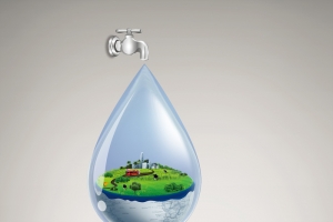 创意水滴节约用水公益海报背景素材
