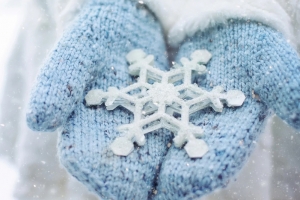 雪花冬天手套