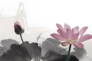 中国风磨砂水墨画banner背景