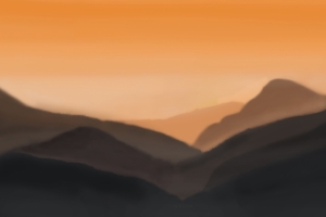 4k 原创 风景 美丽山峦 傍晚 朦胧 高清 壁纸