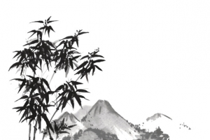 传统艺术创意水墨山水画