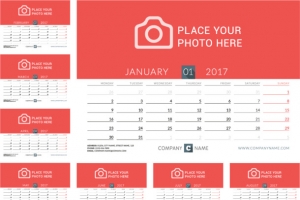 2017年日历模板素材