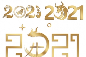 2021牛年金色新年