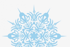 手绘复杂淡蓝色雪花底纹