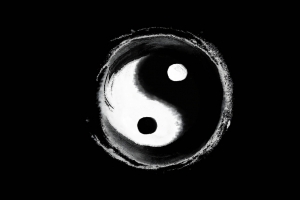 水墨画 黑白太极图4K壁纸3840x2400