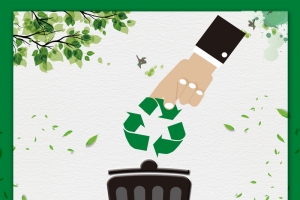 废品分类环保宣传海报背景素材