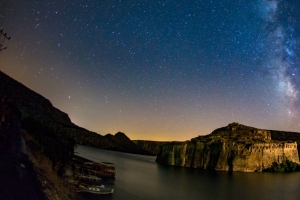 银河系星空河流风景3440x1440壁纸