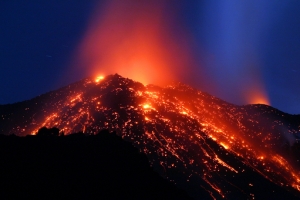 火山背景