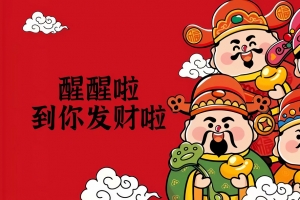 醒醒啦到你发财啦4K壁纸3840x2160