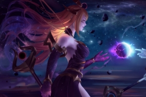 英雄联盟lol光辉女郎 暗星女王 耀星女神 拉克丝3440x1440游戏壁纸