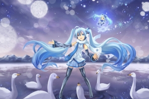 初音未来 雪初音4K壁纸图片