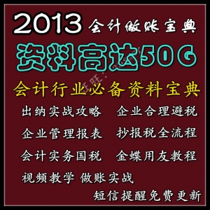 2013会计最新全做账宝典会计手把手教做账会计真账实操手工做账