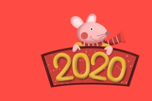 2020年帅气鼠年新年春节喜庆4k壁纸