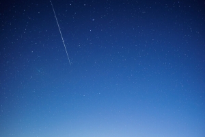 流星星空富士山夜景