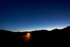 天空夜晚地平线大山