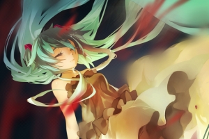 涂鸦绘画插图 初音手机动漫壁纸竖屏