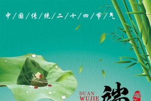 绿小清新端午节海报