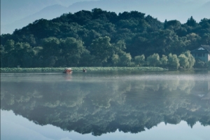 西湖山水风景5120x1440带鱼屏高清壁纸