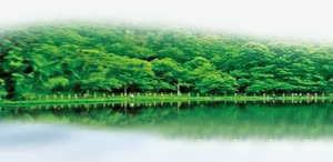 绿色山水透明素材