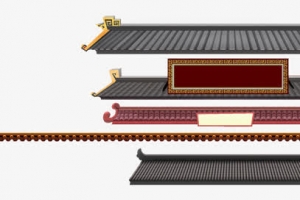 房檐卡通中国风屋檐