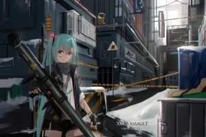 初音未来miku 枪械少女4k壁纸