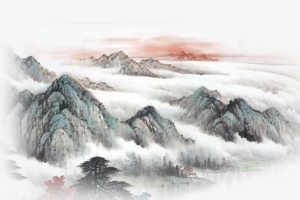 水墨画山水画素材图片