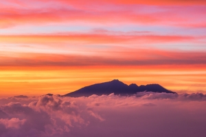 夕阳山落日风景高清