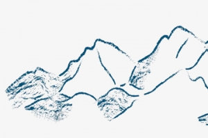 国风水墨假山