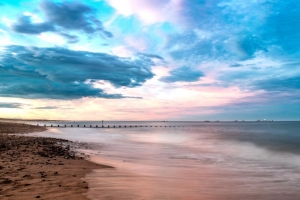 海滩 海岸 海 水 地平线 风景 4k壁纸 3840x2160