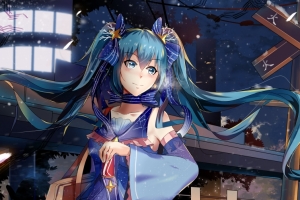 初音未来miku带鱼屏壁纸3440x1440