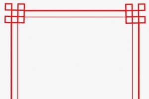 矢量红色方形边框