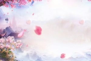 古风仙侠樱花浪漫场景banner