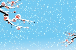 冬季下雪文艺蓝色banner