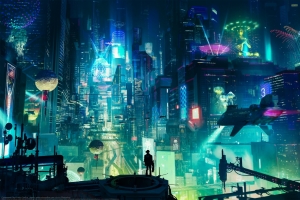 《Cyberpunk City》by:Artur Sadlos 4k壁纸